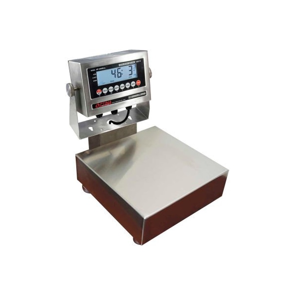 Optima Scale Mfg. Optima 915 Series NTEP Stainless Steel Bench Digital Scale w/ LED Display 100lb x 0.02lb 14in x 12in OP-915SS-1214-100LED - main